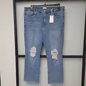 NWT GOOD AMERICAN STRAIGHT LEG JEANS. SZ 18